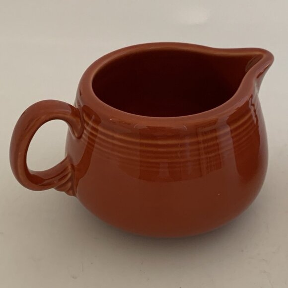Fiesta Fiestaware Creamer & Lidded Sugar Bowl w/ Tray Cinnabar Homer Laughlin - Picture 8 of 12